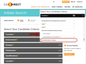 Dakdirect_Initiate Search & select function
